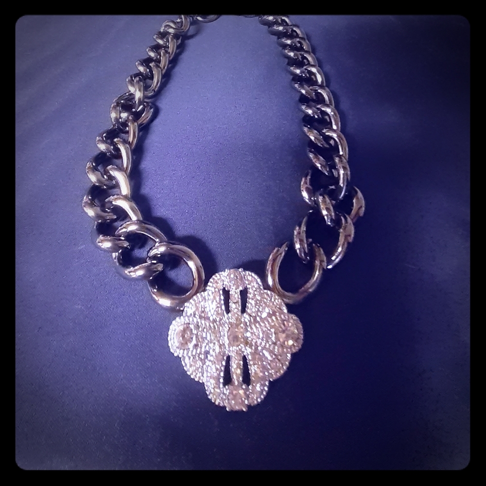 Chain link Necklace Black